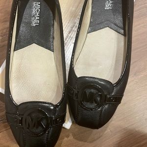 Michael Kors-Black Leather Fulton Moc shoes